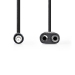 CAGP22100BK02 Stereo-Audiokabel | 3,5 mm Male | 2x 3,5 mm Female | Vernikkeld | 0.20 m | Rond | Envelop