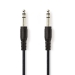 CAGP23000BK20 Stereo-Audiokabel | 6,35 mm Male | 6,35 mm Male | Vernikkeld | 2.00 m | Rond | Zwart | Polybag