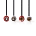 CAGP24205BK20 Stereo-Audiokabel | 2x RCA Male | 2x RCA Female | Vernikkeld | 2.00 m | Rond | Zwart | Polybag