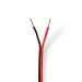 CAGW0750BK150 Speaker-Kabel | 2x 0.75 mm² | CCA | 15.0 m | Rond | PVC | Rood / Zwart | Folieverpakking