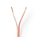 CAGW2500TR150 Speaker-Kabel | 2x 2.50 mm² | CCA | 15.0 m | Rond | PVC | Transparant | Folieverpakking