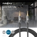 Stereo-Audiokabel | 3,5 mm Male | 3,5 mm Male | Verguld | 1.00 m | Rond | Antraciet / Gun Metal Grijs | Cover Window Box