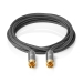 Subwoofer-Kabel | RCA Male | RCA Male | Verguld | 3.00 m | Rond | 4.5 mm | Antraciet / Gun Metal Grijs | Cover Box