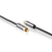 Subwoofer-Kabel | RCA Male | RCA Male | Verguld | 3.00 m | Rond | 4.5 mm | Antraciet / Gun Metal Grijs | Cover Box