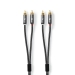 Stereo-Audiokabel | 2x RCA Male | 2x RCA Male | Verguld | 1.00 m | Rond | Grijs / Gun Metal Grijs | Cover Window Box