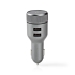 FM-Audiotransmitter voor Auto | Gefixeerd | Handsfree bellen | 0.7 " | LED-Scherm | Bluetooth® | 5.0 V DC / 1.0 A / 5.0 V DC / 2.4 A | Grijs / Zwart