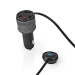 FM-Audiotransmitter voor Auto | Gefixeerd | Handsfree bellen | 0.8 " | LED-Scherm | Bluetooth® | QC 3.0 / 5.0 V DC / 1.0 A | Snelladen | Google Assistant / Siri | Zwart