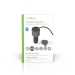 FM-Audiotransmitter voor Auto | Gefixeerd | Handsfree bellen | 0.8 " | LED-Scherm | Bluetooth® | QC 3.0 / 5.0 V DC / 1.0 A | Snelladen | Google Assistant / Siri | Zwart