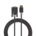 CCBP37200AT20 DisplayPort-Kabel | DisplayPort Male | DVI-D 24+1-Pins Male | 1080p | Verguld | 2.00 m | Rond | PVC | Antraciet | Polybag