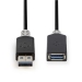 USB-Kabel | USB 3.2 Gen 1 | USB-A Male | USB-A Female | 5 Gbps | Verguld | 2.00 m | Rond | PVC | Antraciet | Polybag