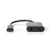 USB Multi-Port Adapter | USB 3.1 | USB-C™ Male | USB-C™ Female / 3,5 mm Female | 0.15 m | Rond | Verguld / Vernikkeld | PVC | Zwart | Polybag