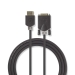 HDMI™ Kabel | HDMI™ Connector | DVI-D 24+1-Pins Male | 1080p | Verguld | 2.00 m | Recht | PVC | Antraciet | Window Box met Euro Lock