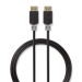 DisplayPort-Kabel | DisplayPort Male | DisplayPort Male | 4K@60Hz | Verguld | 2.00 m | Rond | PVC | Antraciet / Grijs | Doos