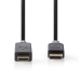 CCBW37100AT20 DisplayPort-Kabel | DisplayPort Male | HDMI™ Output | 4K@30Hz | Verguld | 2.00 m | Rond | PVC | Antraciet | Window Box