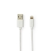 Data- en Oplaadkabel | Apple Lightning 8-pins male - USB A male | 2,0 m | Wit