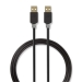 CCBW60000AT20 USB-Kabel | USB 2.0 | USB-A Male | USB-A Male | 480 Mbps | Verguld | 2.00 m | Rond | PVC | Antraciet | Doos