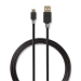 USB-Kabel | USB 2.0 | USB-A Male | USB Micro-B Male | 480 Mbps | Verguld | 2.00 m | Rond | PVC | Antraciet | Doos