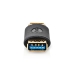 USB-A Adapter | USB 3.2 Gen 1 | USB-A Female | USB-A Female | 5 Gbps | Rond | Verguld | Antraciet | Doos