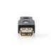 USB Micro-B Adapter | USB 2.0 | USB Micro-B Male | USB-A Female | 480 Mbps | Verguld | PVC | Antraciet | Doos