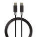 CCBW61000AT20 USB-Kabel | USB 3.2 Gen 1 | USB-A Male | USB-A Male | 5 Gbps | Verguld | 2.00 m | Rond | PVC | Antraciet | Window Box