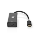 CCBW64452AT02 USB-Adapter | USB 3.2 Gen 1 | USB Type-C™ Male | Mini DisplayPort | 0.20 m | Rond | Verguld | PVC | Antraciet | Window Box