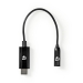 USB-C™ Adapter | USB 3.2 Gen 1 | USB-C™ Male | 3,5 mm Female | 0.15 m | Rond | Vernikkeld | PVC | Zwart | Doos