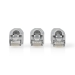 RJ45-Connector | Male | Solid UTP CAT5 | Recht | Verguld | 10 Stuks | PVC | Grijs | Window Box met Euro Lock