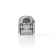 RJ45-Connector | Male | Solid UTP CAT5 | Recht | Verguld | 10 Stuks | PVC | Grijs | Window Box met Euro Lock
