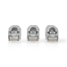 RJ45-Connector | Male | Solid UTP CAT6 | Recht | Verguld | 10 Stuks | PVC | Grijs | Doos