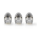 RJ45-Connector | RJ45 Pass Through | Stevig/Gesnoerd FTP CAT7 | Recht | Verguld | 10 Stuks | PVC | Grijs / Wit / Zwart | Doos
