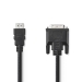 HDMI™ Kabel | HDMI™ Connector | DVI-D 24+1-Pins Male | 1080p | Vernikkeld | 2.00 m | Recht | PVC | Zwart | Doos