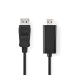 DisplayPort-Kabel | DisplayPort Male | HDMI™ Connector | 4K@30Hz | Vernikkeld | 3.00 m | Rond | PVC | Zwart | Doos