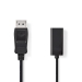 DisplayPort-Kabel | DisplayPort Male | HDMI™ Output | 4K@30Hz | Vernikkeld | 0.20 m | Rond | PVC | Zwart | Doos