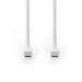 Mini DisplayPort-Kabel | DisplayPort 1.4 | Mini-DisplayPort Male | Mini-DisplayPort Male | 48 Gbps | Vernikkeld | 2.00 m | Rond | PVC | Wit | Blister