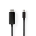 Mini DisplayPort-Kabel | DisplayPort 1.4 | Mini-DisplayPort Male | HDMI™ Connector | 48 Gbps | Vernikkeld | 2.00 m | Rond | PVC | Zwart | Blister
