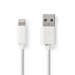 Apple Lightning naar USB-A Male | 1,0 m | Wit | Sync en laad-kabel