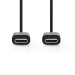 CCGB60700BK10 USB-Kabel | USB 2.0 | USB-C™ Male | USB-C™ Male | 480 Mbps | Vernikkeld | 1.00 m | Rond | PVC | Zwart | Doos