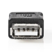 CCGB60900BK USB-A Adapter | USB 2.0 | USB-A Female | USB-A Female | 480 Mbps | Rond | Vernikkeld | PVC | Zwart | Doos