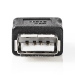 USB-A Adapter | USB 2.0 | USB-A Female | USB-A Female | 480 Mbps | Rond | Vernikkeld | PVC | Zwart | Doos