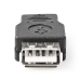 USB Micro-B Adapter | USB 2.0 | USB Micro-B Male | USB-A Female | 480 Mbps | Vernikkeld | PVC | Zwart | Blister