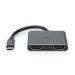 CCGB64670BK01 USB-C™ Adapter | USB 3.2 Gen 1 | USB-C™ Male | 2x HDMI™ | 4K@30Hz | 0.10 m | Rond | Vernikkeld | PVC | Zwart | Doos