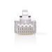 CCGB89306ME RJ45-Connector | Male | Solid STP CAT6 | Recht | Verguld | 10 Stuks | PVC | Transparant | Doos