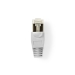 RJ45-Connector | Male | Solid UTP CAT5 | Recht | Verguld | 10 Stuks | PVC | Grijs / Transparant | Doos