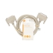 Seriële Kabel | D-SUB 25-Pins Male | D-SUB 25-Pins Male | Vernikkeld | 2.00 m | Rond | PVC | Ivoor | Label