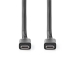 USB-Kabel | USB 3.2 Gen 2x2 | USB-C™ Male | USB-C™ Male | 100 W | 4K@60Hz | 20 Gbps | Vernikkeld | 1.00 m | Rond | PVC | Zwart | Label