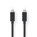 CCGL64020BK10 USB-Kabel | USB 3.2 Gen 2x2 | USB-C™ Male | USB-C™ Male | 100 W | 4K@60Hz | 20 Gbps | Vernikkeld | 1.00 m | Rond | PVC | Zwart | Label