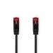 CAT6 Netwerkkabel | RJ45 Male | RJ45 Male | U/UTP | 2.00 m | Snagless | Plat | PVC | Zwart | Label