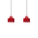 CAT6 Netwerkkabel | RJ45 Male | RJ45 Male | U/UTP | 0.50 m | Snagless | Plat | PVC | Wit | Label