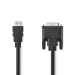 HDMI™ Kabel | HDMI™ Connector | DVI-D 24+1-Pins Male | 1080p | Vernikkeld | 3.00 m | Recht | PVC | Zwart | Envelop