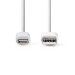 Lightning Kabel | USB 2.0 | Apple Lightning 8-Pins | USB-A Male | 480 Mbps | Vernikkeld | 2.00 m | Rond | PVC | Wit | Envelop